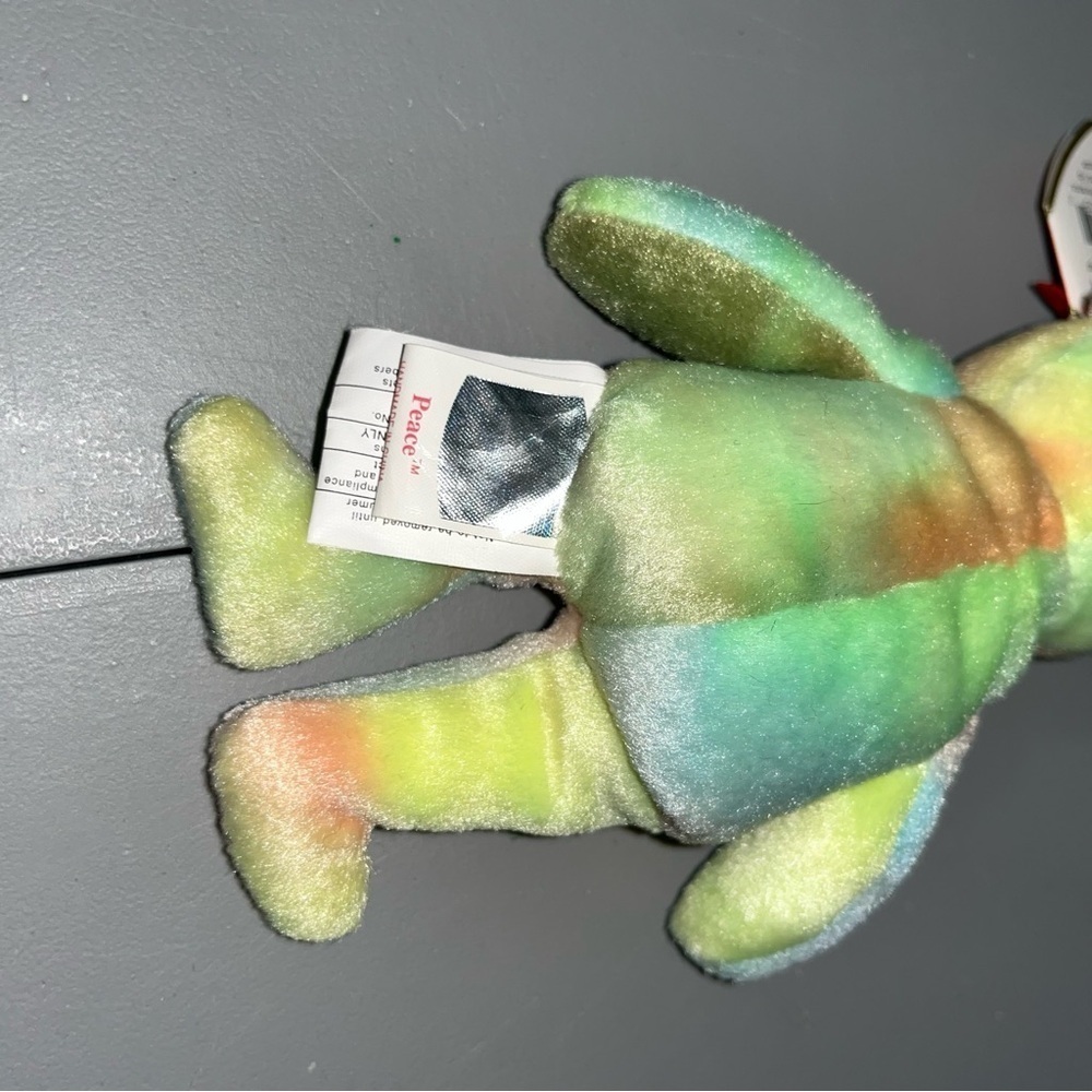 Ty Jingle Beanie Baby PEACE the Bear Ornament NWT 2001 - Picture 5 of 10